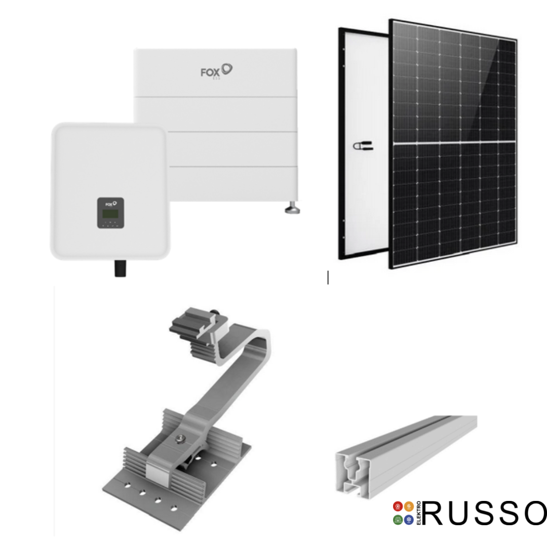 Hybrid Photovoltaik Anlage  8 kW + FOX ESS Stromspeicher | kompl. Set